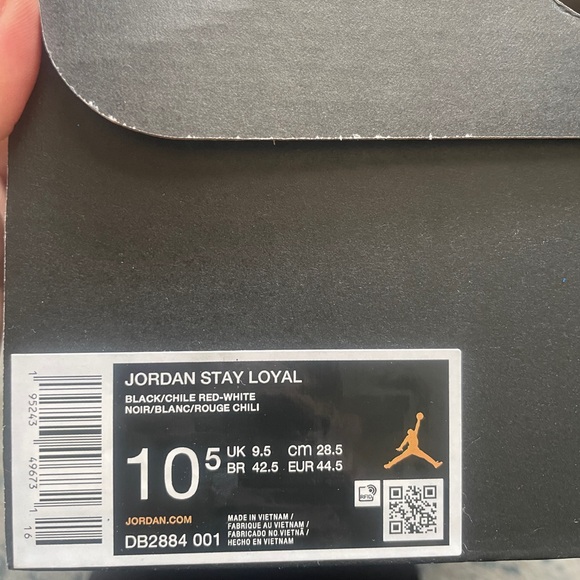 Jordan Stay Loyal Black and Red Sneakers 10.5 - Picture 8 of 8